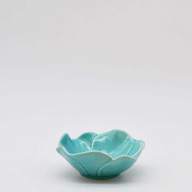 Poppy-shaped Ceramic Bowl - Turquoise