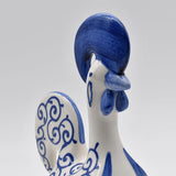 Portuguese Ceramic Rooster - White & Blue