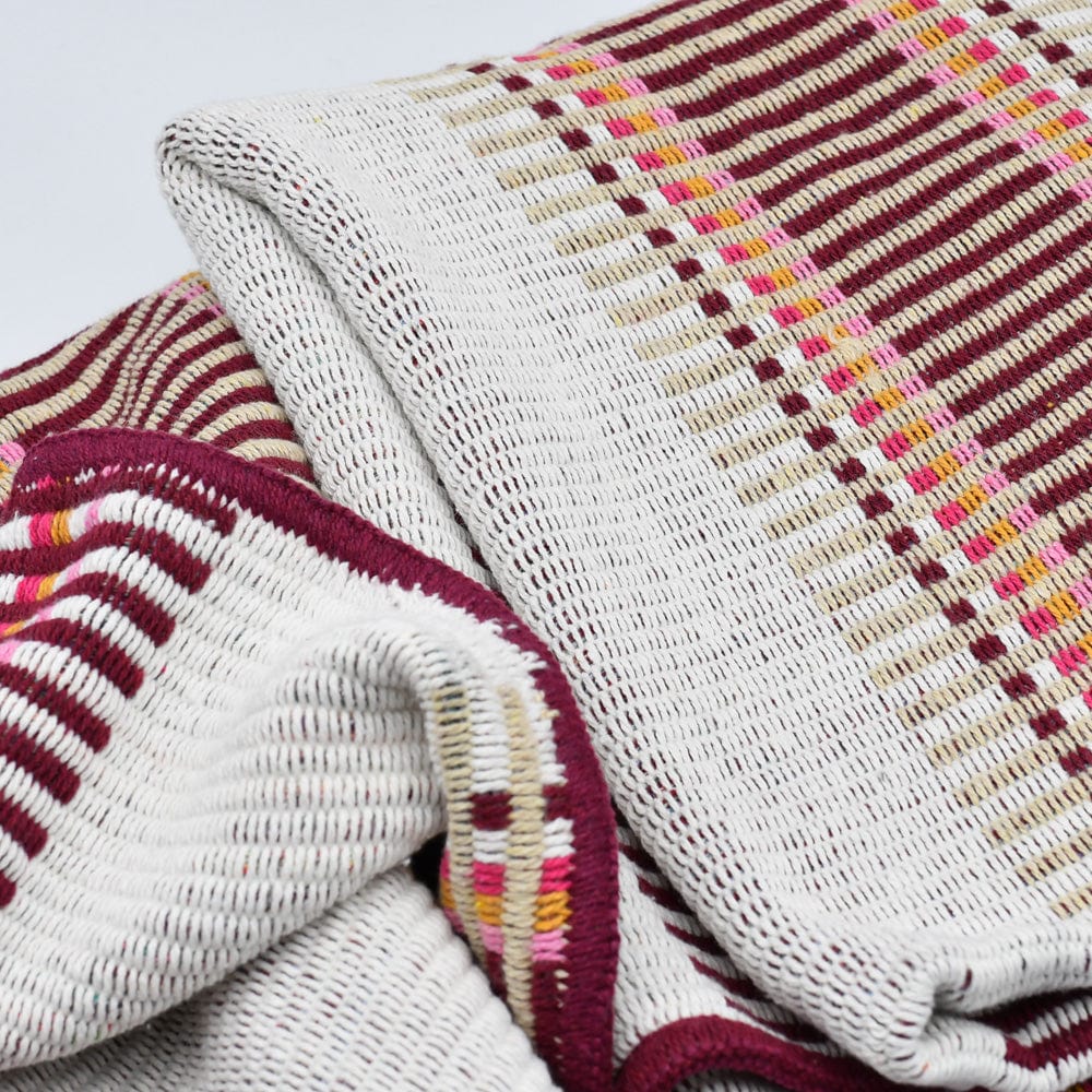 Portuguese Style Blanket - Dark Red