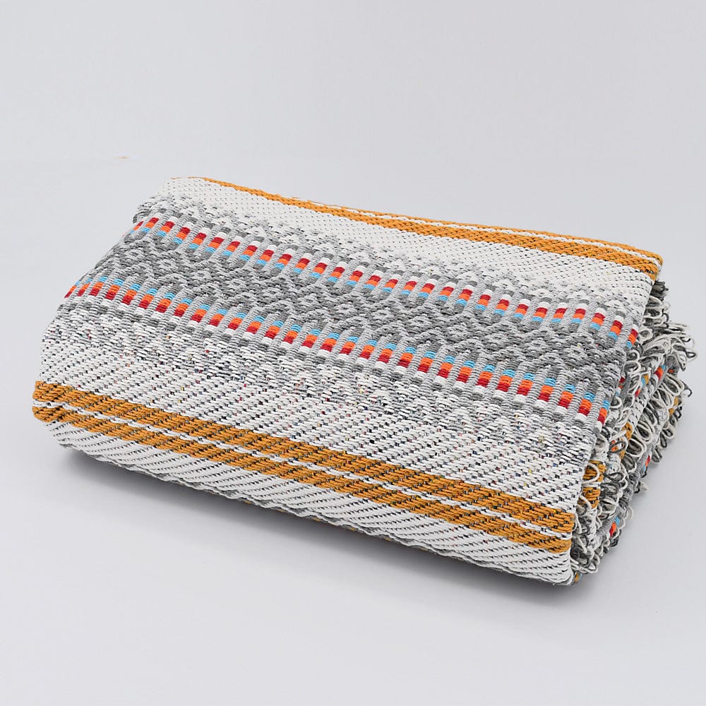 Portuguese Style fringed Blanket - Light Grey