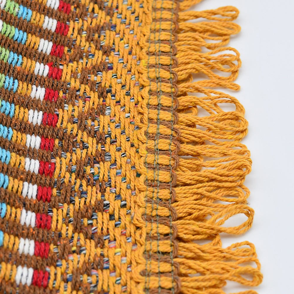 Portuguese Style fringed Blanket - Ochre