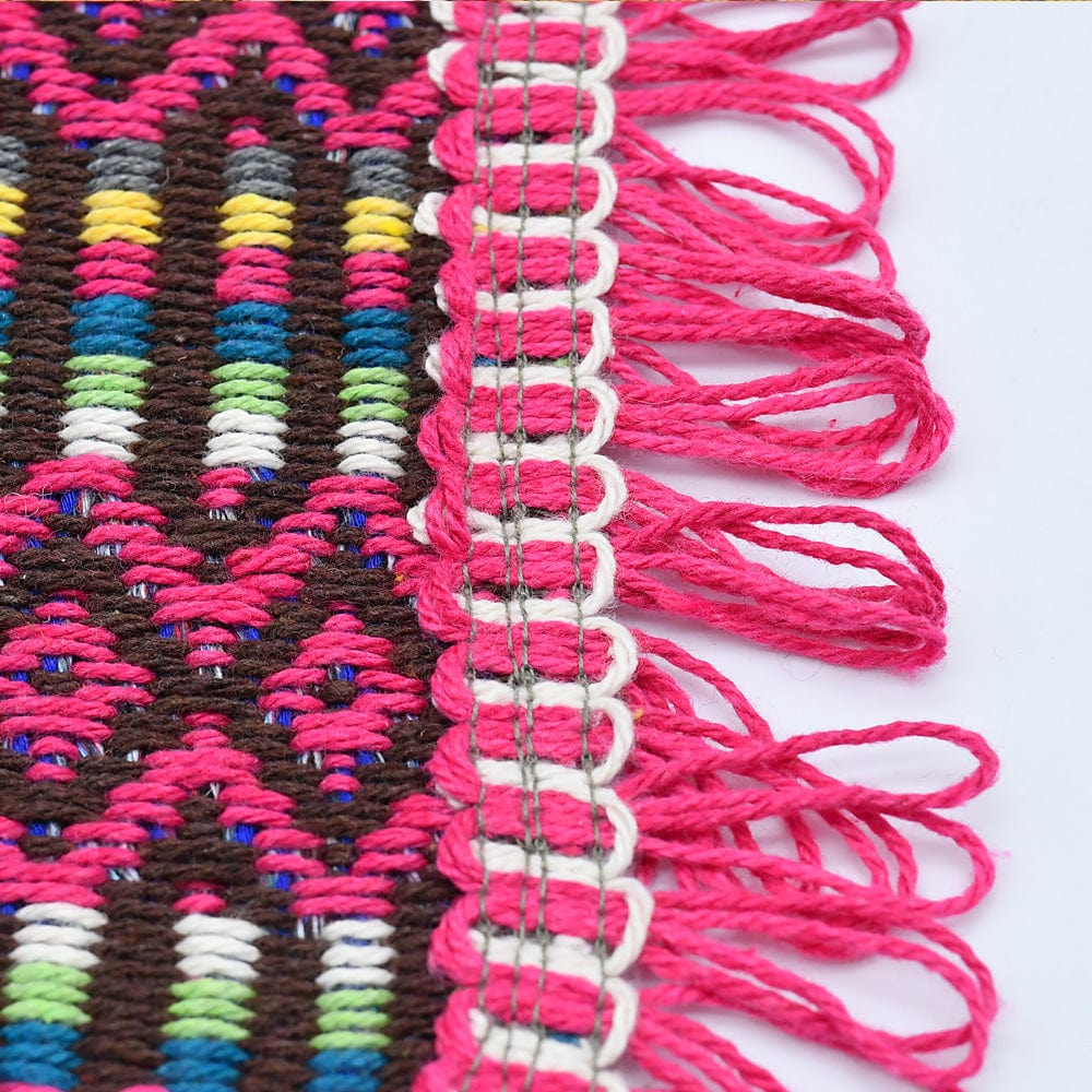 Portuguese Style fringed Blanket - Pink