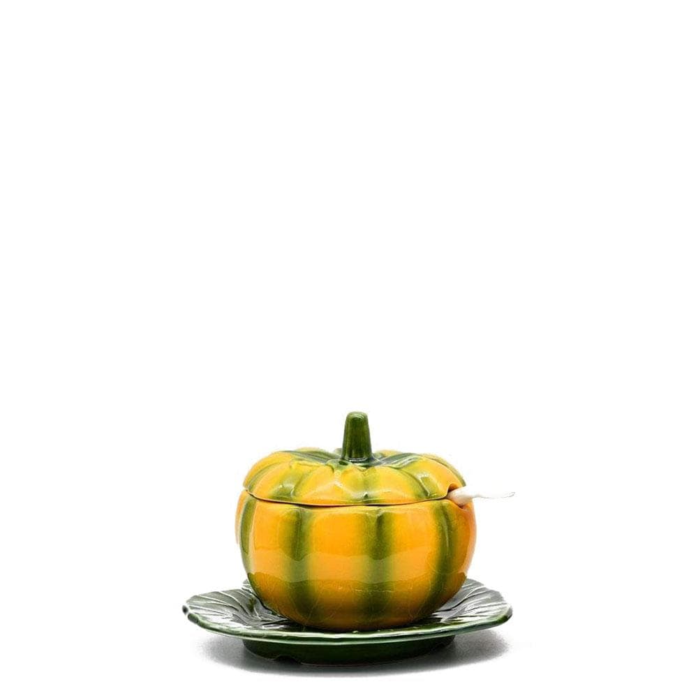 Pumpkin-shaped Ceramic Pot - 3.9''