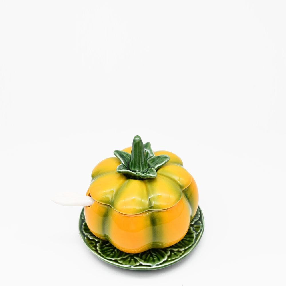 Pumpkin-shaped Ceramic Pot - 3.9''