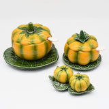 Pumpkin-shaped Ceramic Pot - 3.9''