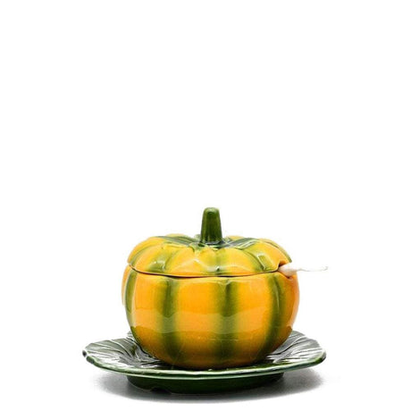 Pumpkin-shaped Ceramic Pot - 5.9''