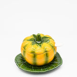 Pumpkin-shaped Ceramic Pot - 5.9''