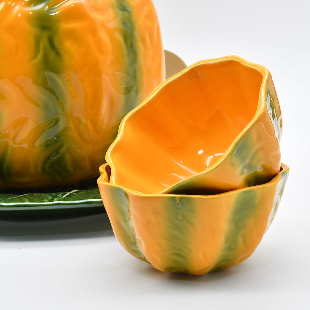 Pumpkin-shaped Ceramic Tureen