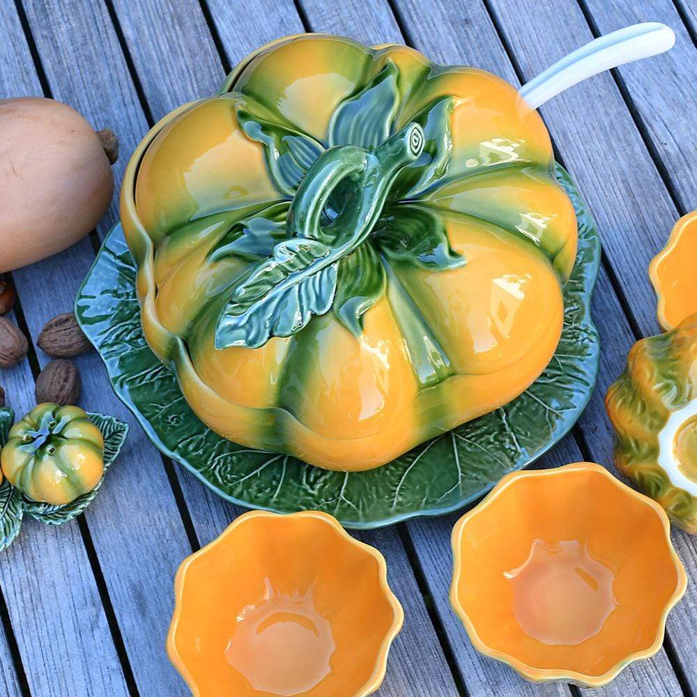 Pumpkin-shaped Ceramic Tureen