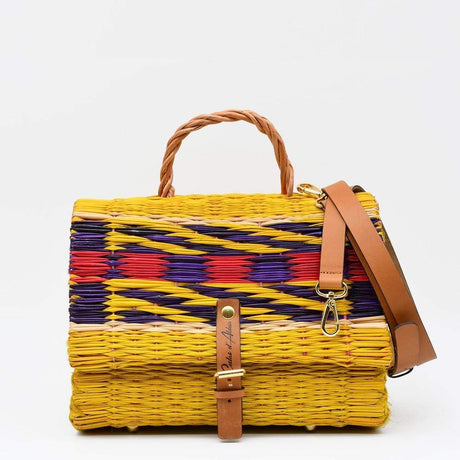 Reed Satchel Bag - 9.8'' - Yellow & Multicolored