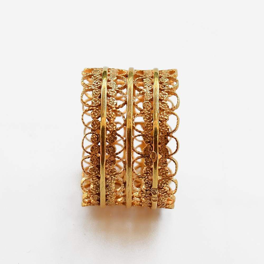 Rendas I Silver Filigree Ring Gold