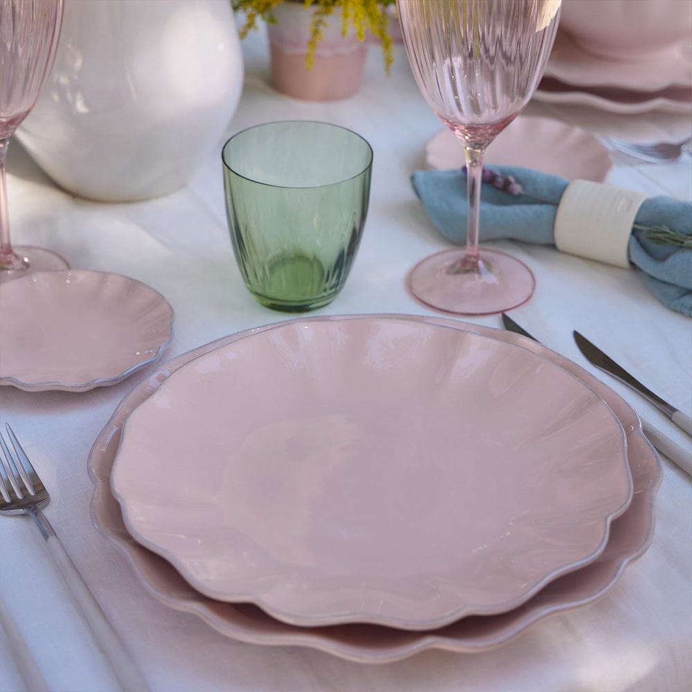 Rosa I Fine Stoneware Bread Plate - Pink