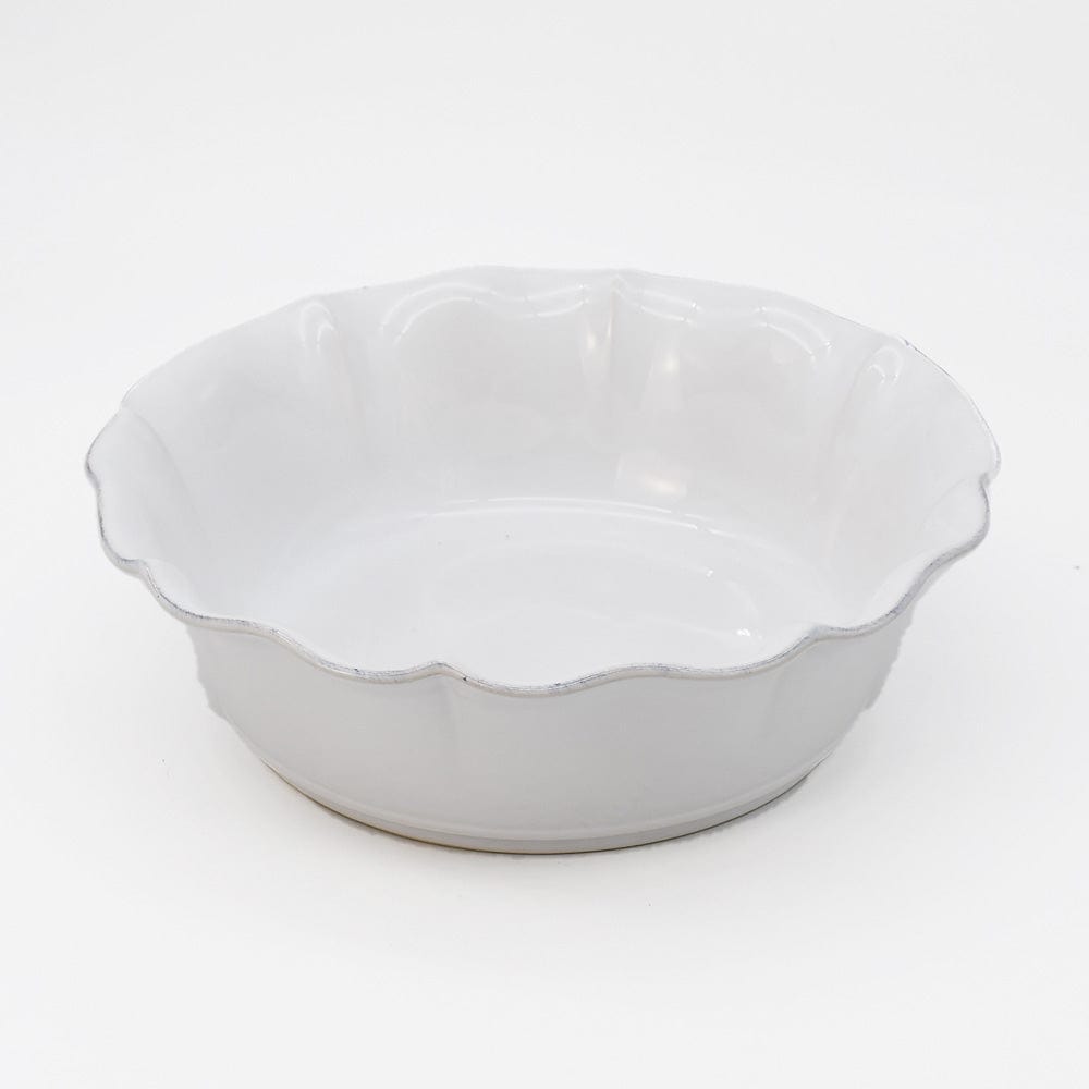 Rosa I Fine Stoneware Salad Bowl - White