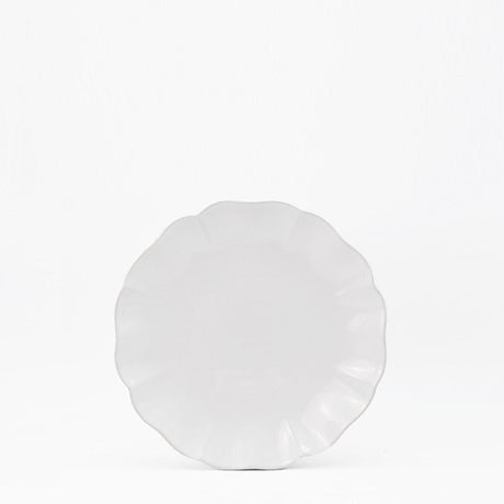 Rosa I Fine Stoneware Starter Plate - White