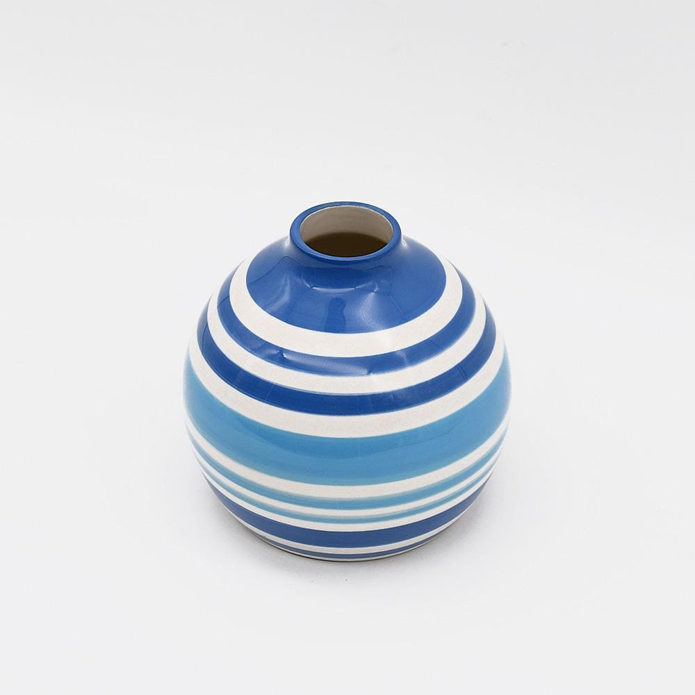 Round Ceramic Vase - Blue