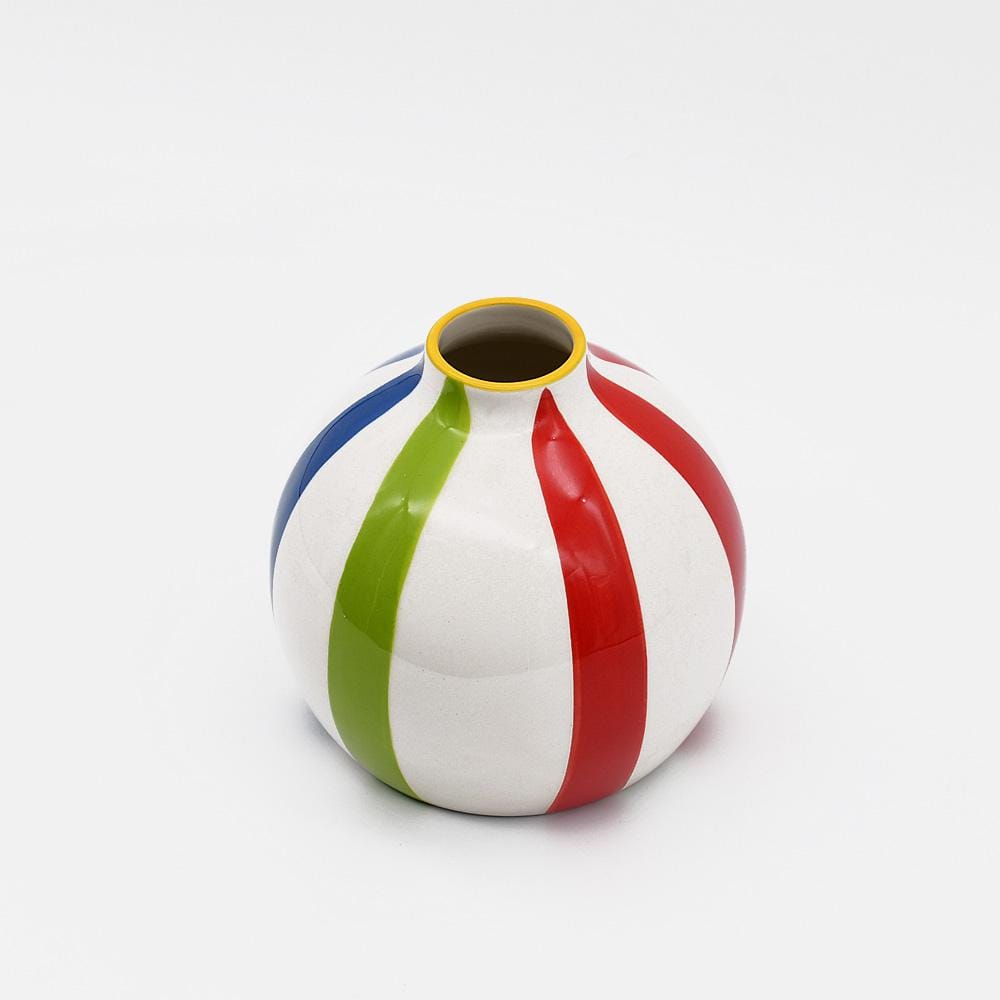 Round Ceramic Vase - Multicolored