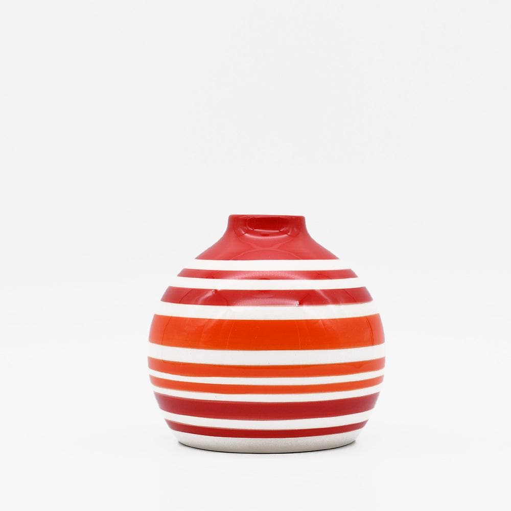 Round Ceramic Vase - Red