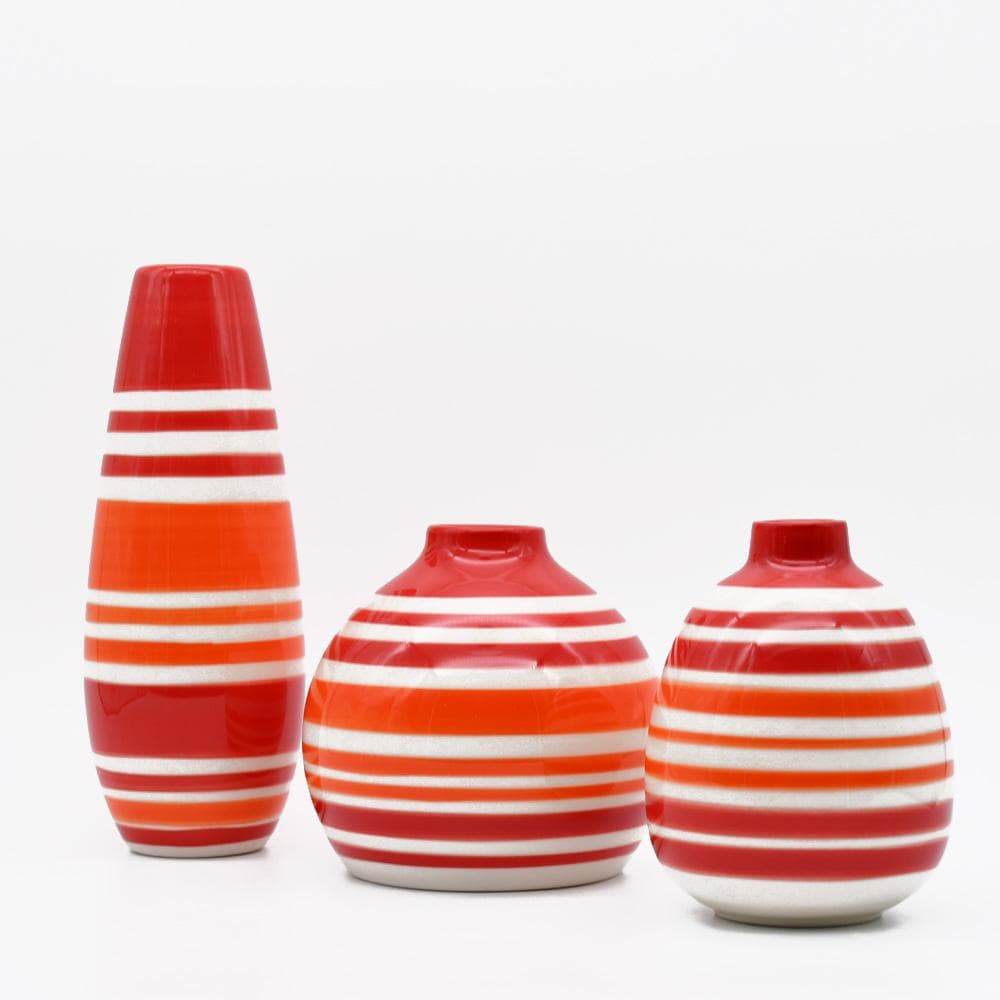 Round Ceramic Vase - Red