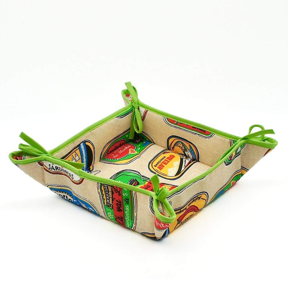 Sardinhas | Folding Bread Basket Green