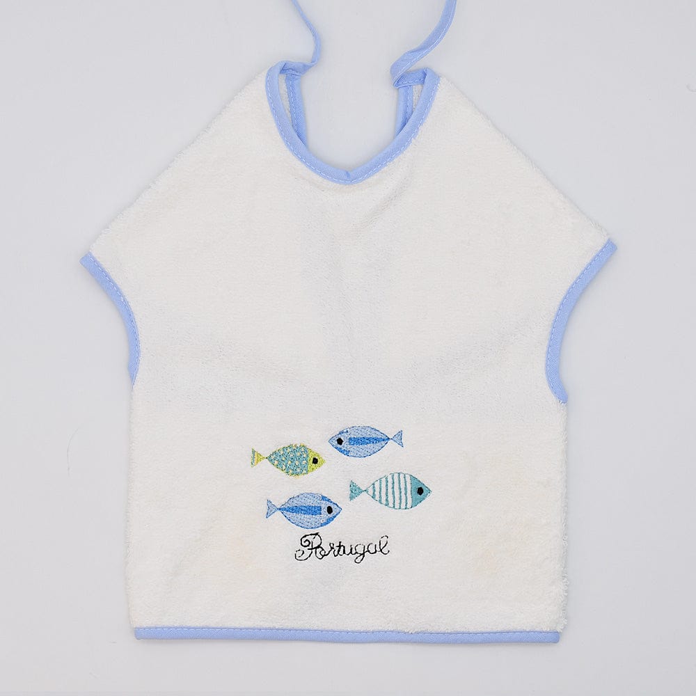 Sardinhas I Cotton Bib Apron - Blue