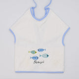 Sardinhas I Cotton Bib Apron - Blue