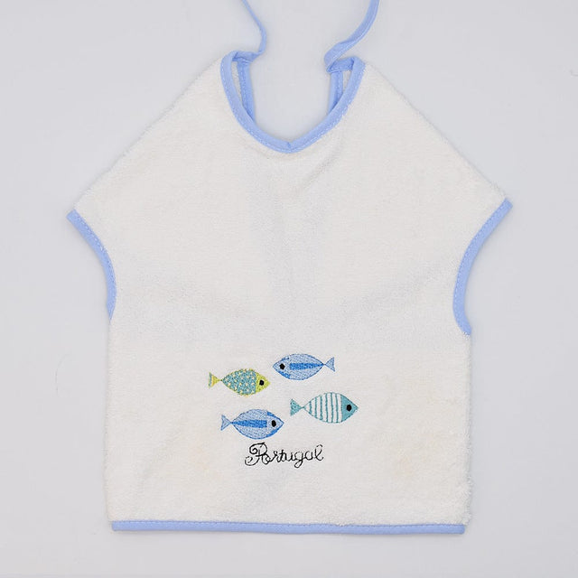 Sardinhas I Cotton Bib Apron - Blue