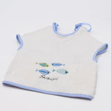 Sardinhas I Cotton Bib Apron - Blue