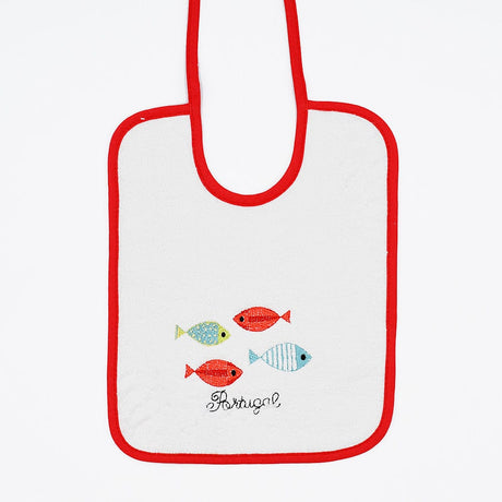 Sardinhas I Cotton Bib - Red