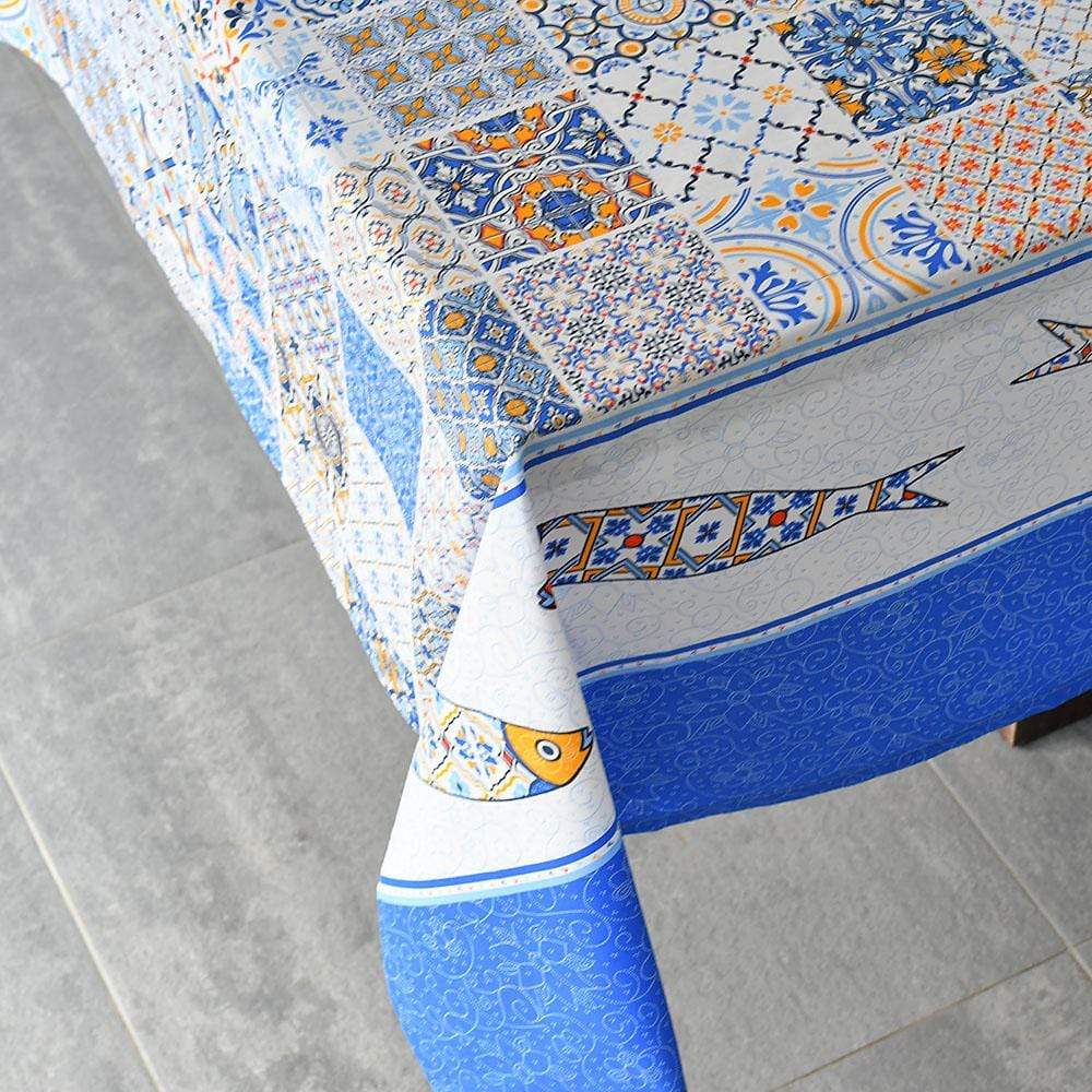 Sardinhas I Cotton Tablecloth - Blue