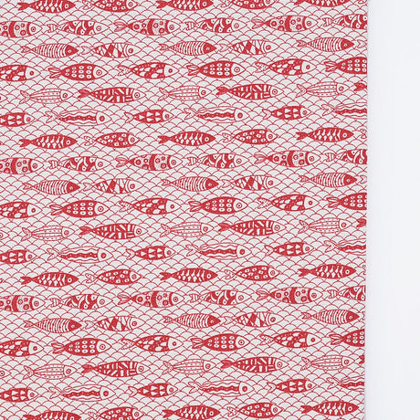 Sardinhas I Cotton Tablecloth - Red