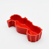 Seahorse-shaped Ceramic Serving Dish - Red