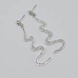 Serpente I Silver Earrings - 2.4''