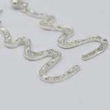 Serpente I Silver Earrings - 2.4''