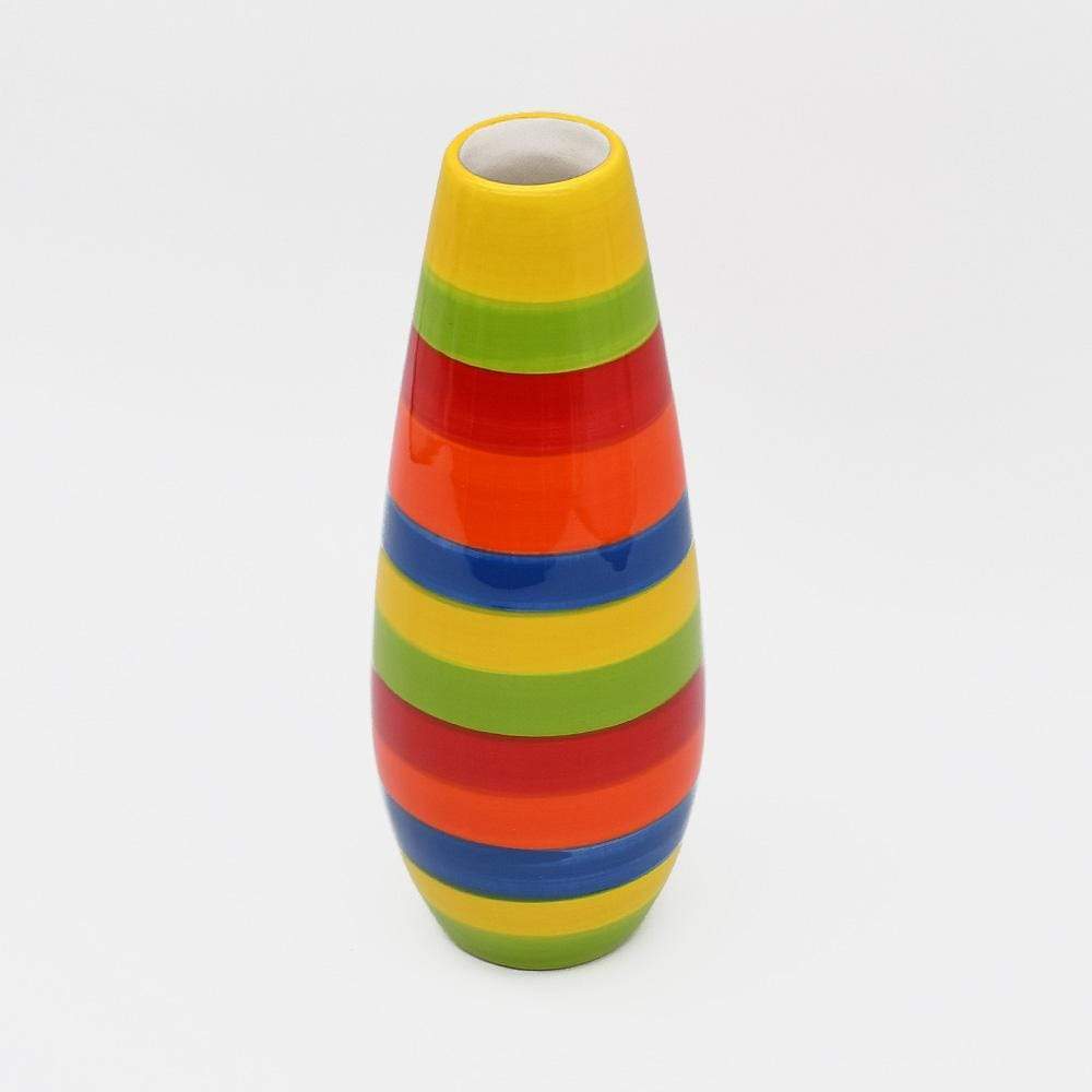 Set of 3 Ceramic Vases - Multicolored