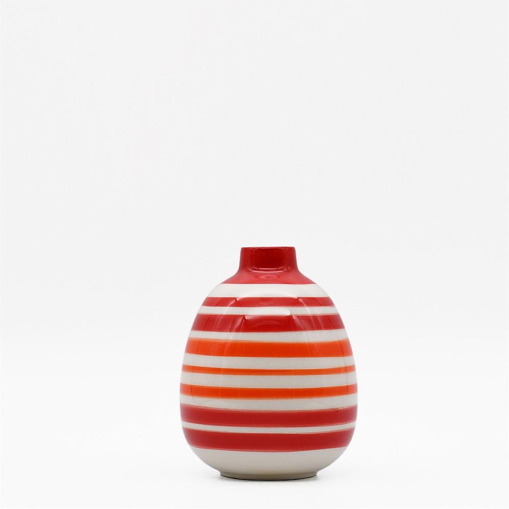 Set of 3 Ceramic Vases - Red