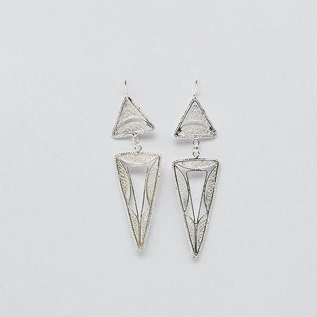 Silver Earrings - 2.2''