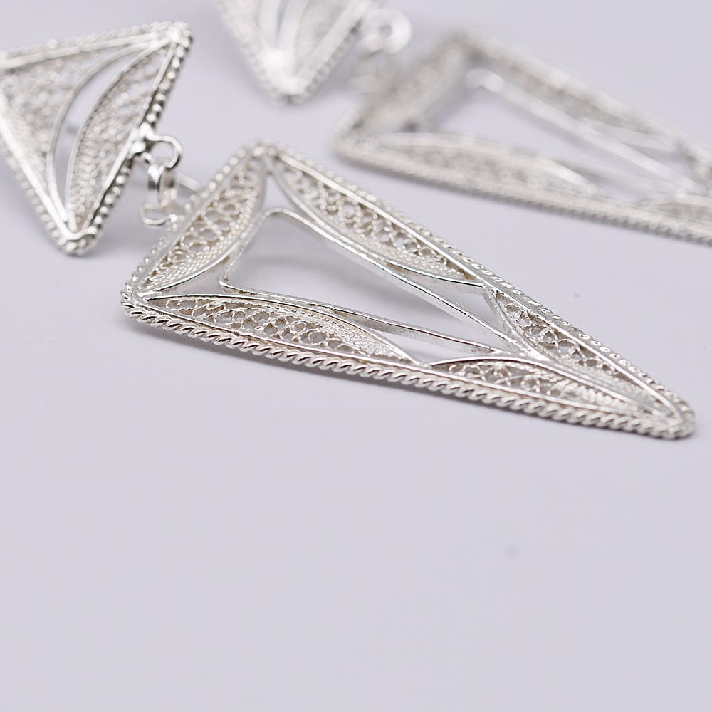 Silver Earrings - 2.2''