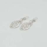 Silver Filigree Earrings - 2.0''