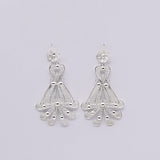 Silver Filigree Earrings - 2.6''