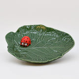 Small Ceramic Dish with a Ladybug - 9.4''