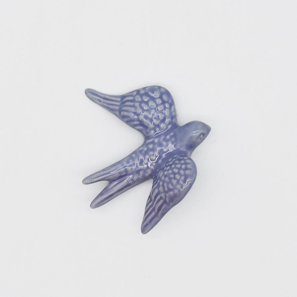 Small Ceramic Swallows - 20 colors Lavander Blue