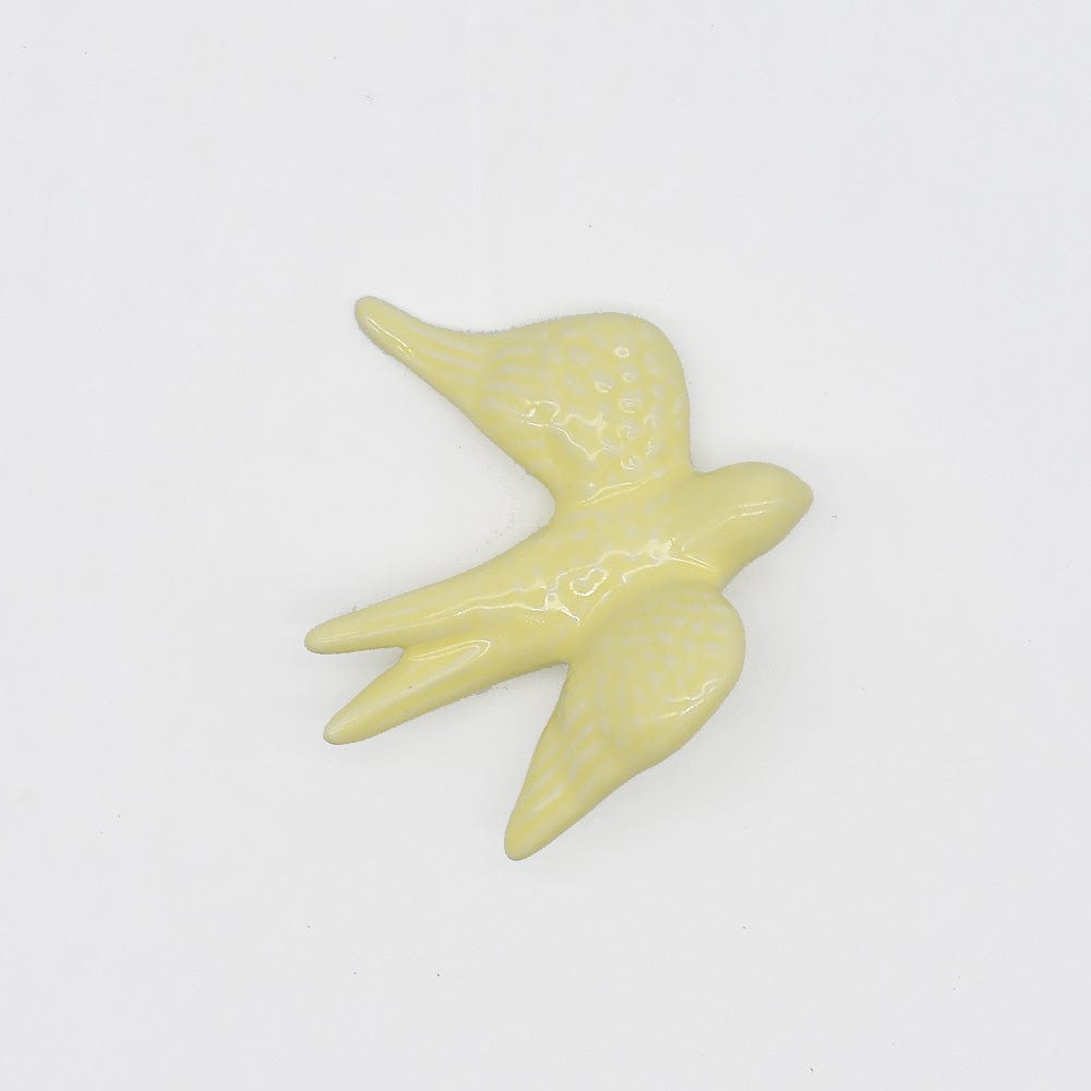 Small Ceramic Swallows - 20 colors Light Yellow