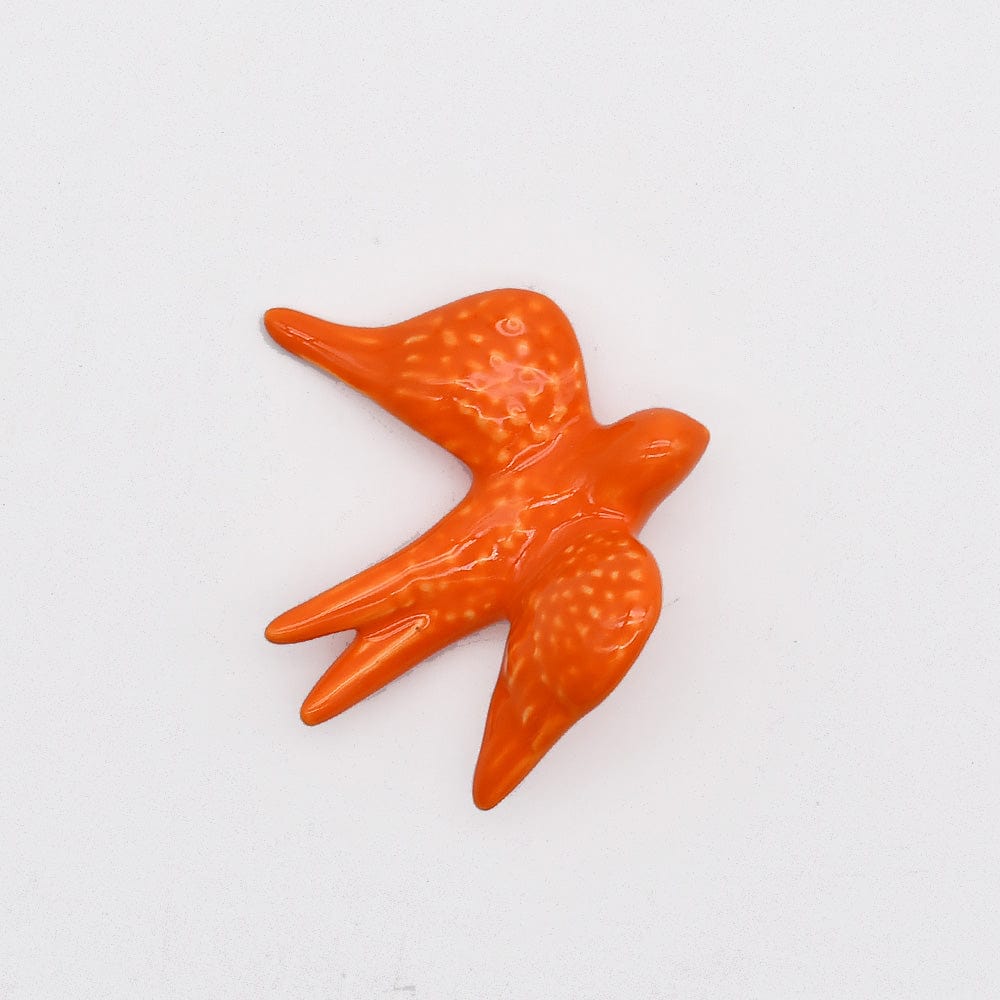 Small Ceramic Swallows - 20 colors Orange