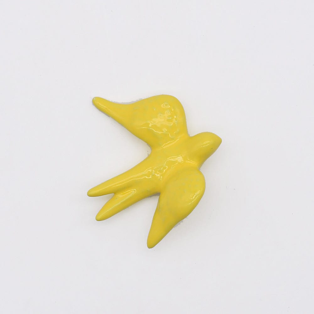 Small Ceramic Swallows - 20 colors Yellow