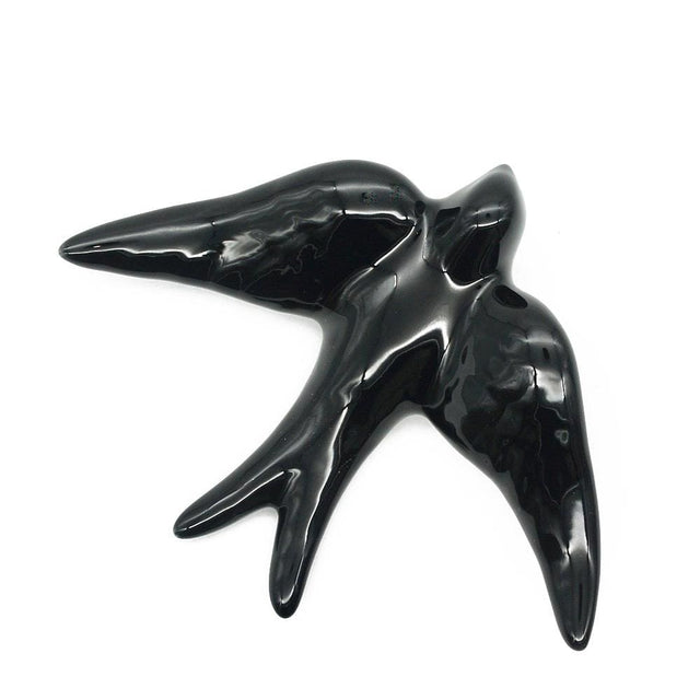 Smooth Ceramic Swallow - Black