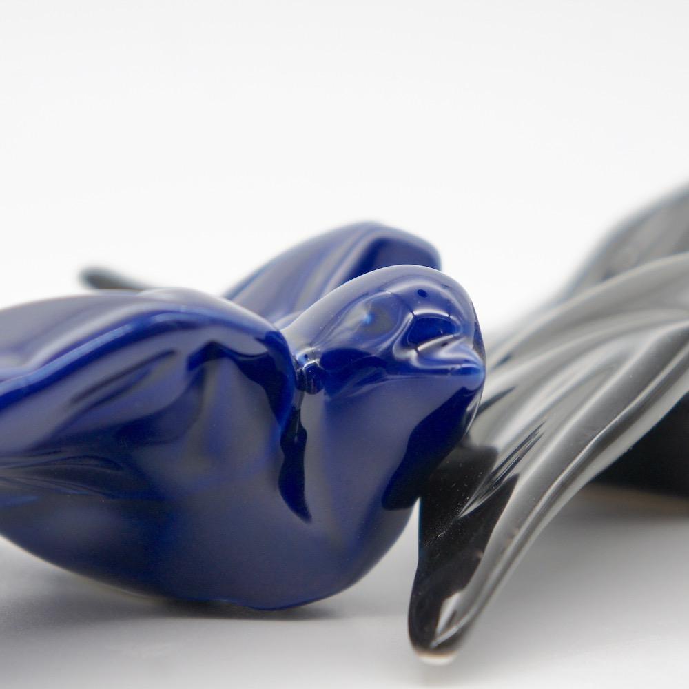 Smooth Ceramic Swallow - Cobalt Blue