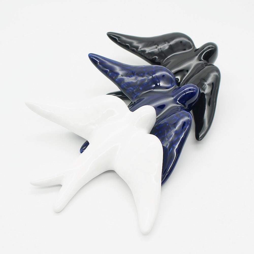 Smooth Ceramic Swallow - Cobalt Blue