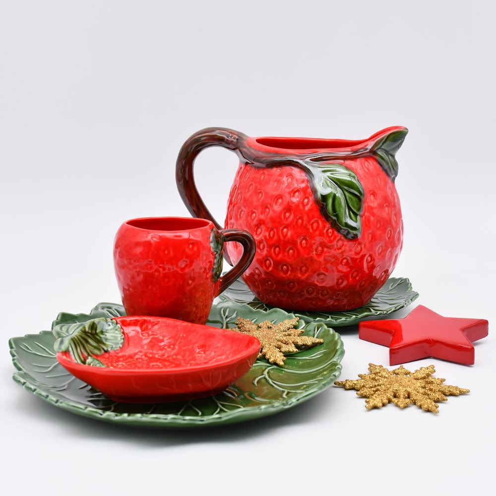 Strawberry-shaped Ceramic Mug