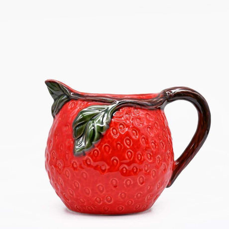 Strawberry-shaped Ceramic Pitcher