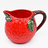 Strawberry-shaped Ceramic Pitcher